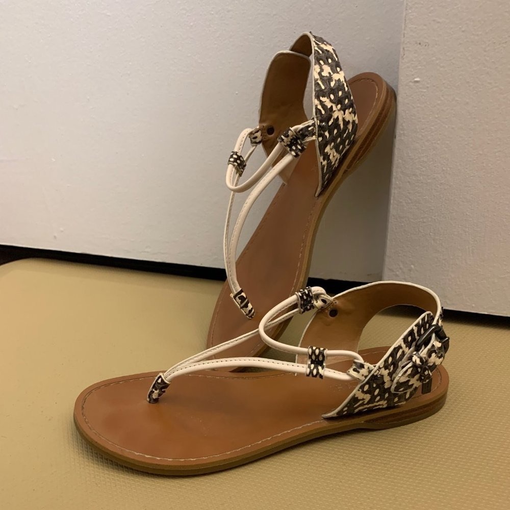Coach snakeskin print leather sandals